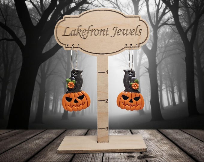 Featured listing image: Halloween Spooky Fall Polymer Clay Earrings