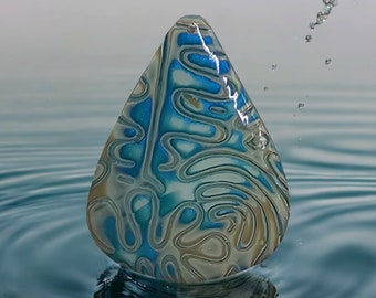 Ocean Whisper Teardrop Pendant Polymer Clay DIY Pendant For Jewelry Making