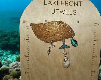 Coral Reef Sea Side Polymer Clay Charm Pendant