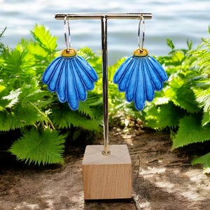 Blue Falling Flowers Earrings