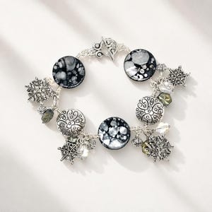 Snowflakes At Night Bracelet