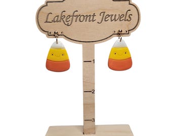 Halloween Candy Corn Polymer Clay Earrings