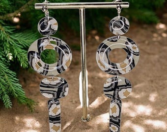 Floral Fashion Polymer Clay Earrings