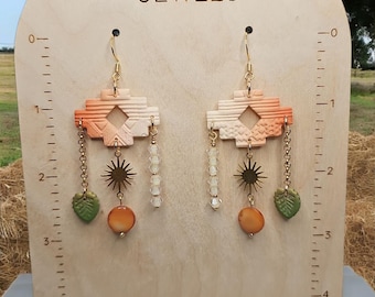 Southwestern Sunset Trinket Polymer Clay Earrings