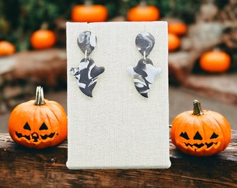 Foggy Ghost Polymer Clay Earrings