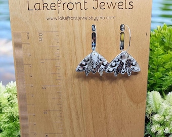 Whispering Earth Moth Polymer Clay Earrings