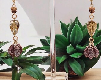 Owls In The Leaves Earrings