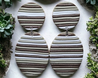 Lines and Lines Polymer Clay Earrings
