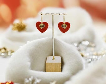 A Heart of Love Polymer Clay Earrings