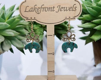 Spirit Bear Polymer Clay Earrings