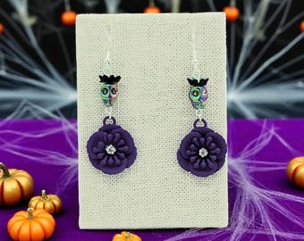 Halloween Fancy Skull Earrings