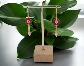 Czech Glass Flower Earrings