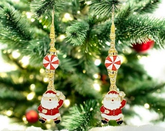 Santa Christmas Earrings