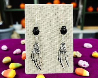 Halloween Skeleton Hand Earrings