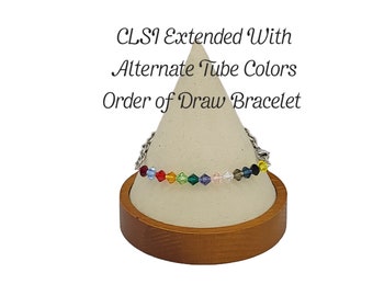 CLSI Extended With Alternate Tube Colors Phlebotomy Order of Draw Bracelet