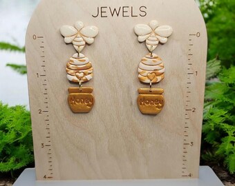 Bee Joyful Polymer Clay Earrings