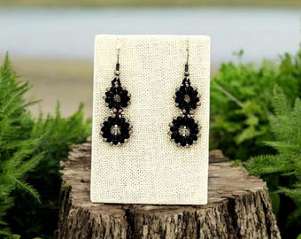 Seed Bead and Super Duo Earrings