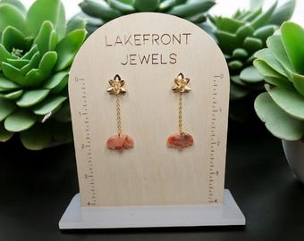 Radiant Lotus Polymer Clay Earrings