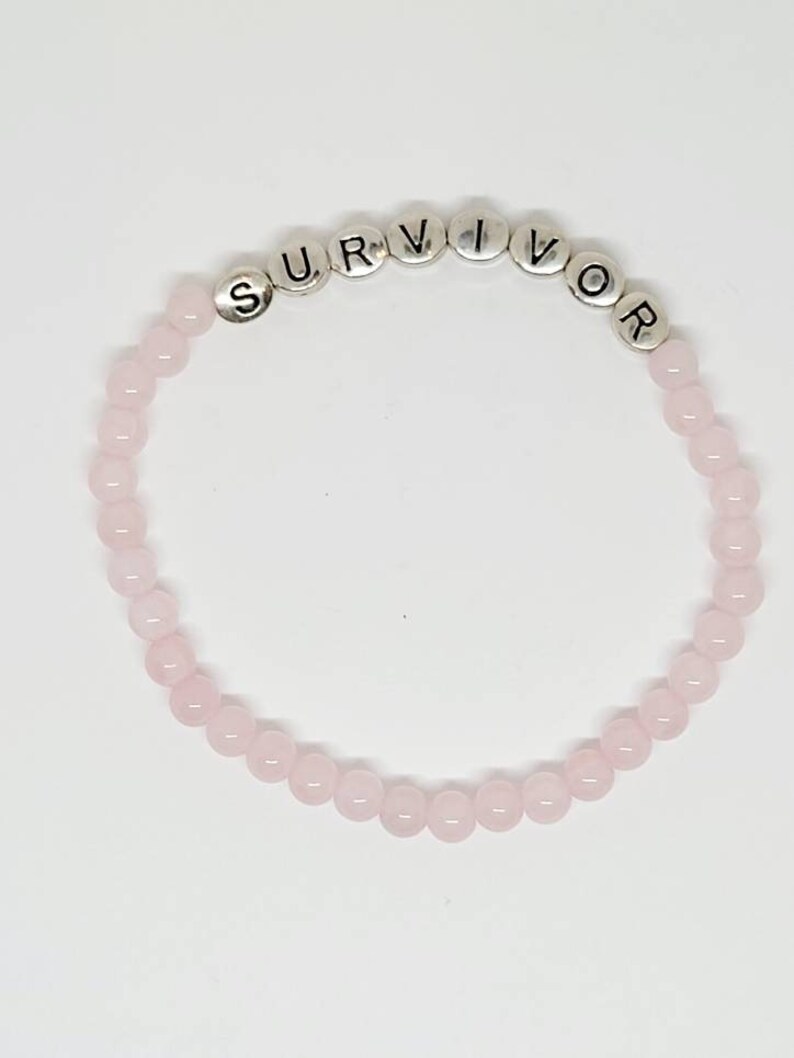 Survivor Stretch Bracelet Words of Encouragement image 3
