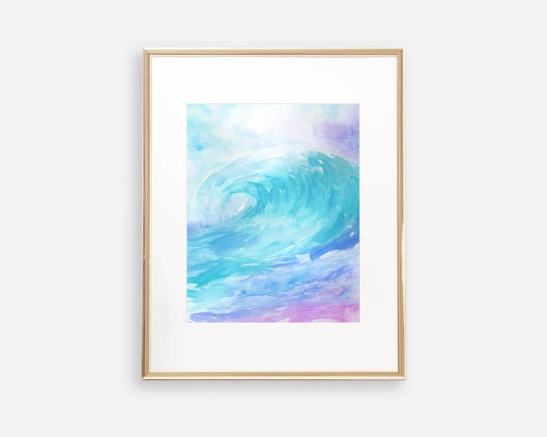 INSTANT DOWNLOAD Wave Print Nursery Wall Art Wave Art Print Etsy