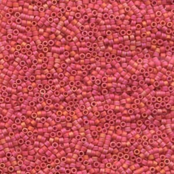 Miyuki 11/0 Delica Beads - DB873 - Matte Opaque Cranberry AB - 5 grams