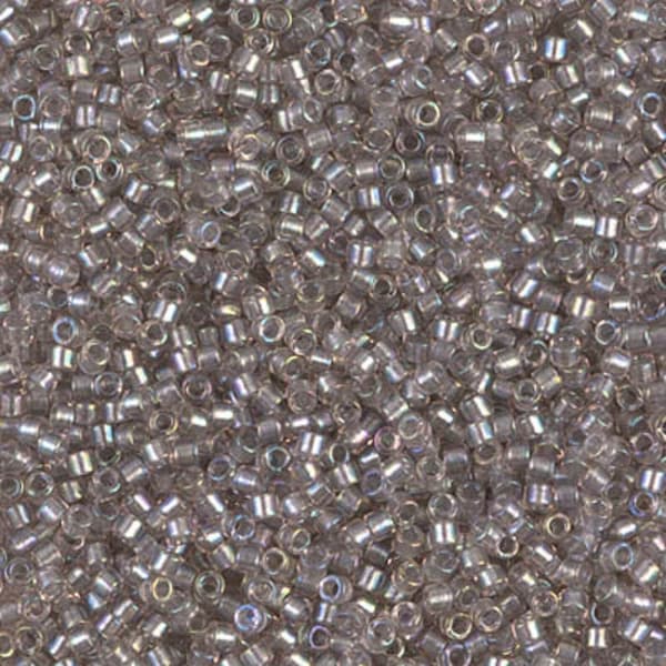 Miyuki 11/0 Delica - DB1772 - Sparkling Pewter Lined Crystal AB  - 5 grams