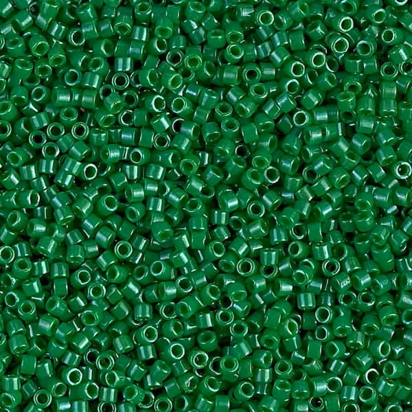 Miyuki 11/0 Delica - DB655 - Dyed Opaque Kelly Green - 5 grams