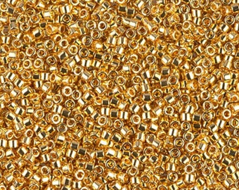 Miyuki 11/0 Delica - DB031 - 24kt Gold Plated - 5g