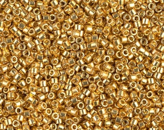 Miyuki 11/0 Delica Beads - DB1832 - Duracoat Galvanized Gold - 5 grams