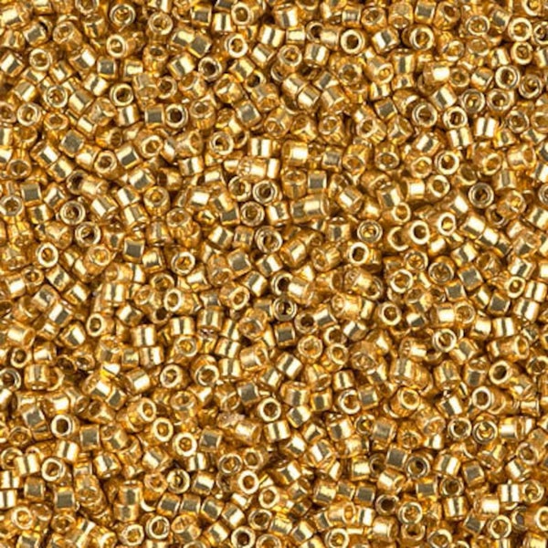 Miyuki 11/0 Delica Beads - DB1832 - Duracoat Galvanized Gold - 5 grams