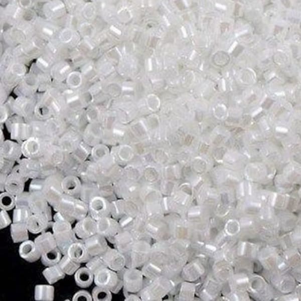 Miyuki 11/0 Delica Beads - DB201 - White Pearl Ceylon - 5 grams