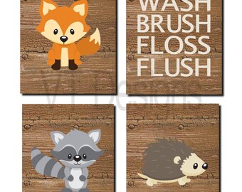 Fox Bathroom Decor Etsy