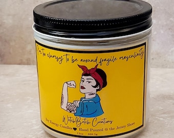 Cotton Wicked Scented Soy Candle: Clumsy Humor Gift, 16oz