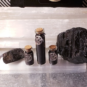 Schwarzes Salz Ritual Hexen Zauber Fläschchen für Energieschutz