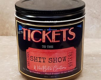 Tickets for the Show, Cotton Wicked Scented Soy Candle, co worker gifts for women, funny candle gift