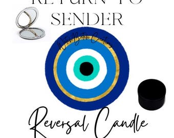 Reversal Candle, Return to Sender, Ritual Spell, Maintenance Candle, 8oz Intention Soy Candle Tin