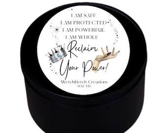 Reclaim Your Power Candle, Empowerment, Ritual Candle, Call Back Your Power, 8oz Intention Soy Candle Tin