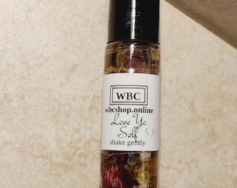 Love Yo Self Rose Oil Roller: Crystal Infused Ritual Oil
