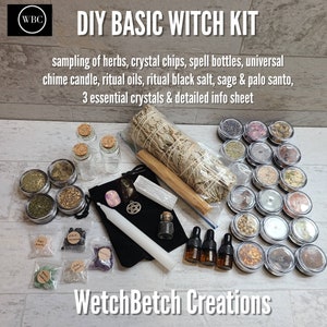  Holy Santo Organic Dried Herbs for Witchcraft Supplies Kit - 10 Witch  Herbs for Spells with Crystal Spoon in Beginner Witchcraft Kit - Witchy  Gifts, Wiccan Herbs and Supplies, Spell Kits