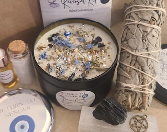 Reversal Spell Kit, Return to Sender, negativity protection, evil eye, jealousy, ill wishes, mirror spell, energy healing and protection