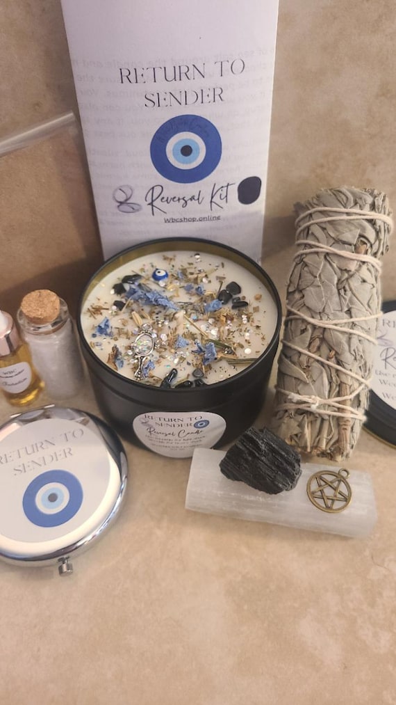 Reversal Spell Kit, Return to Sender, negativity protection, evil eye, jealousy, ill wishes, mirror spell, energy healing and protection