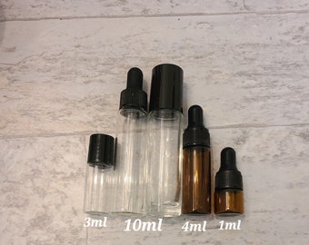 Empty Oil Droppers & Oil Rollers, perfect for refills and your own creations