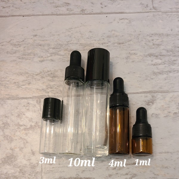 Empty Oil Droppers & Oil Rollers, perfect for refills and your own creations
