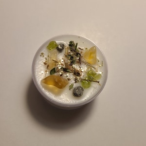 Scented Soy Tea Lights, Energy candles with crystals for spells, party favors, wedding favors, gifts, available in bulk