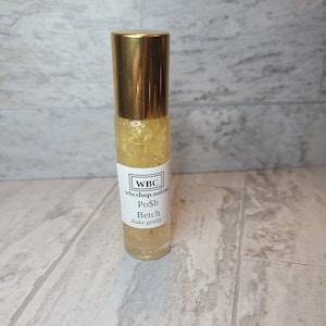 Posh Betch/Peony & Magnolia scented crystal infused essential oil roller.
