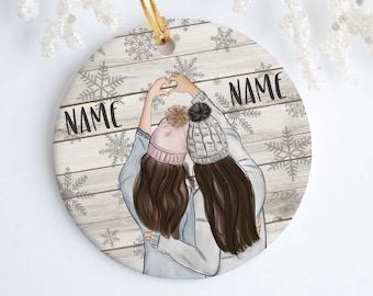 Best Friends Girlfriend Ornament - Besties - Personalized Ornament - Holiday - Christmas - Friendship - Best Friend Gift - BFF - Wife