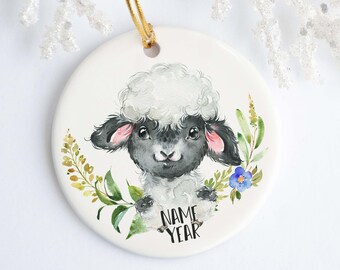Blackhead Sheep Personalized Ceramic Ornament - Porcelain - Holiday Ornament Christmas - Custom Ornament - Sheep Ornament - Sheep Gift