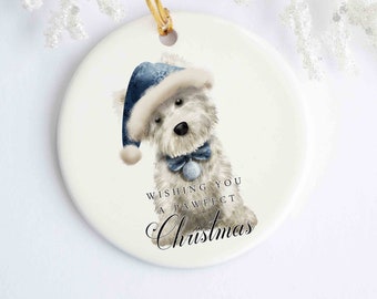 Westie Christmas Ornament - Wishing You A Pawfect Christmas - West Highland Terrier - Dog Lover - Dog Ornament - Cute Dog Gift - Friendship