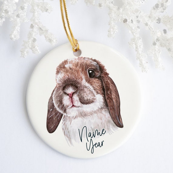 Personalized bunny christmas ornaments Clearance
