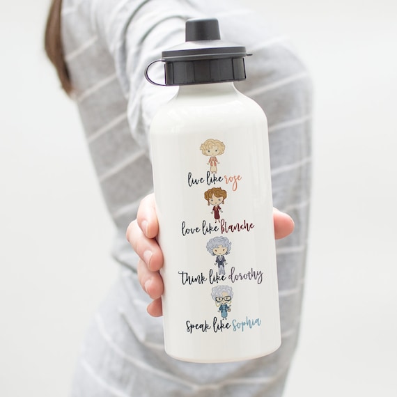 Live Like Golden Girls Water Bottle - Rose - Blanche - Sophia - Dorothy -  Retro - Aluminum - 20 oz - Gym Bottle - Friendship Gift - Friends